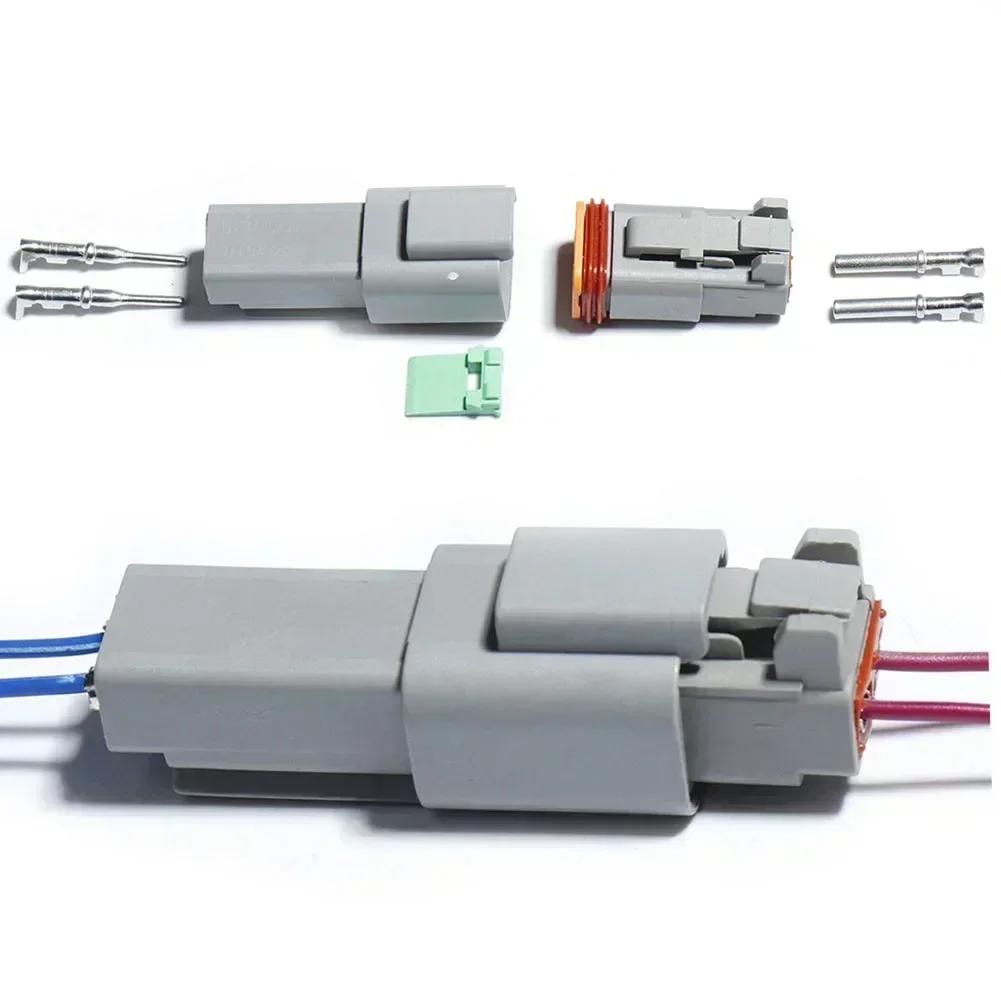 Gray, IP68 Waterproof DT Connector, 5-piece Set With Contact Kit, 16-20 Wire Gauge. Tool Accessories For Waterproof Connectors.