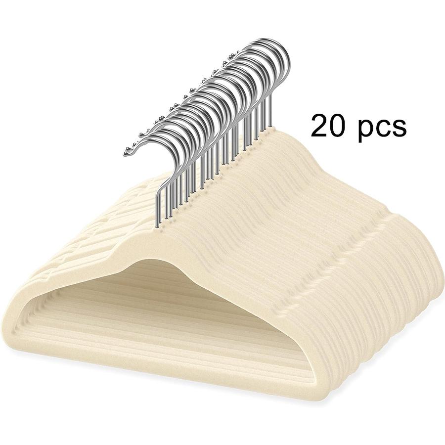 10/20/30pcs Children's Velvet Non-slip Hangers, Advanced Children's Closet Hangers, Ultra-thin Cute Non-slip Felt Hangers