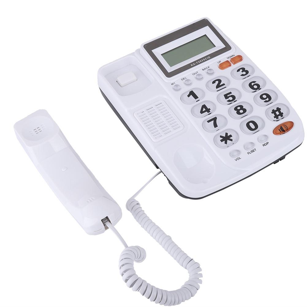 Desktop Corded Landline Telephone With Caller ID Display With Speakerphone for HomeOffice White