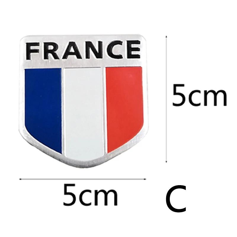3D Aluminum France Flag Car Sticker Accessories Stickers for Citroen Cruze  Focus VW Golf