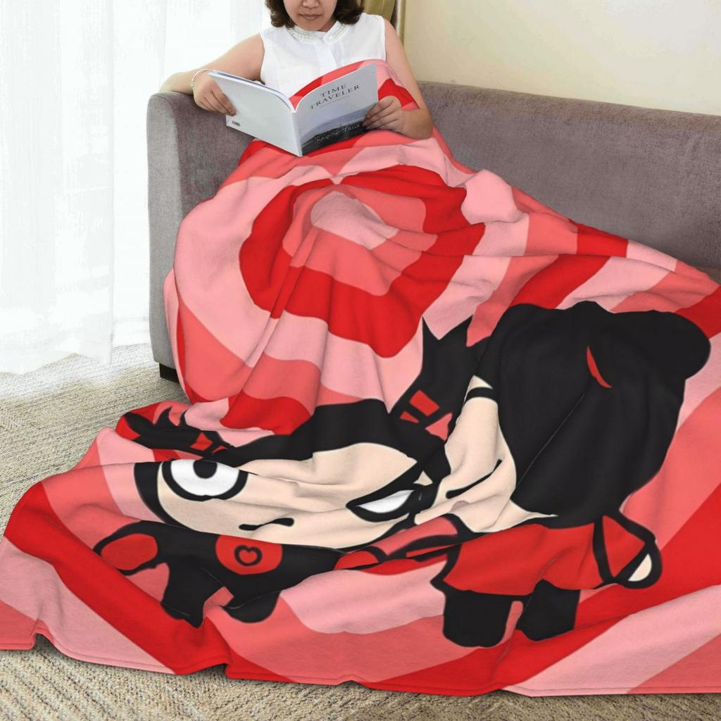 Pucca Garu Love Blanket Camping Flannel Throw Blanket For Bedroom Super Soft Design Quality Bedspread Gift