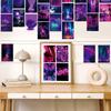 50 Wall Cards Purple Love Niche Abstract Art Bedroom Postcard Photo Frame Wall Wall Card