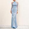 Spring new women's clothing, European and American, fashionable and elegant temperament waist fishtail dress