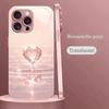 Pink Diamond Ripple Pattern Pink Metallic Paint Glass Phone Case For iPhone 11 12 13 14 15 16 17 Pro Max Plus 16E 17Air Cover