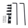 2 Set Gate Ground Latch 18 Inch Rain Proof Black Powder Coating Carbon Steel Drop Rod Gate Stopper