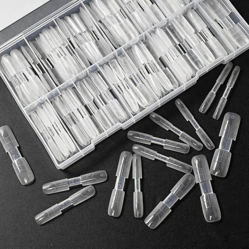 140Pcs Scale Crystal Armor 2 In 1 Nail Forms for Salon Quality Rapid Extension at Home