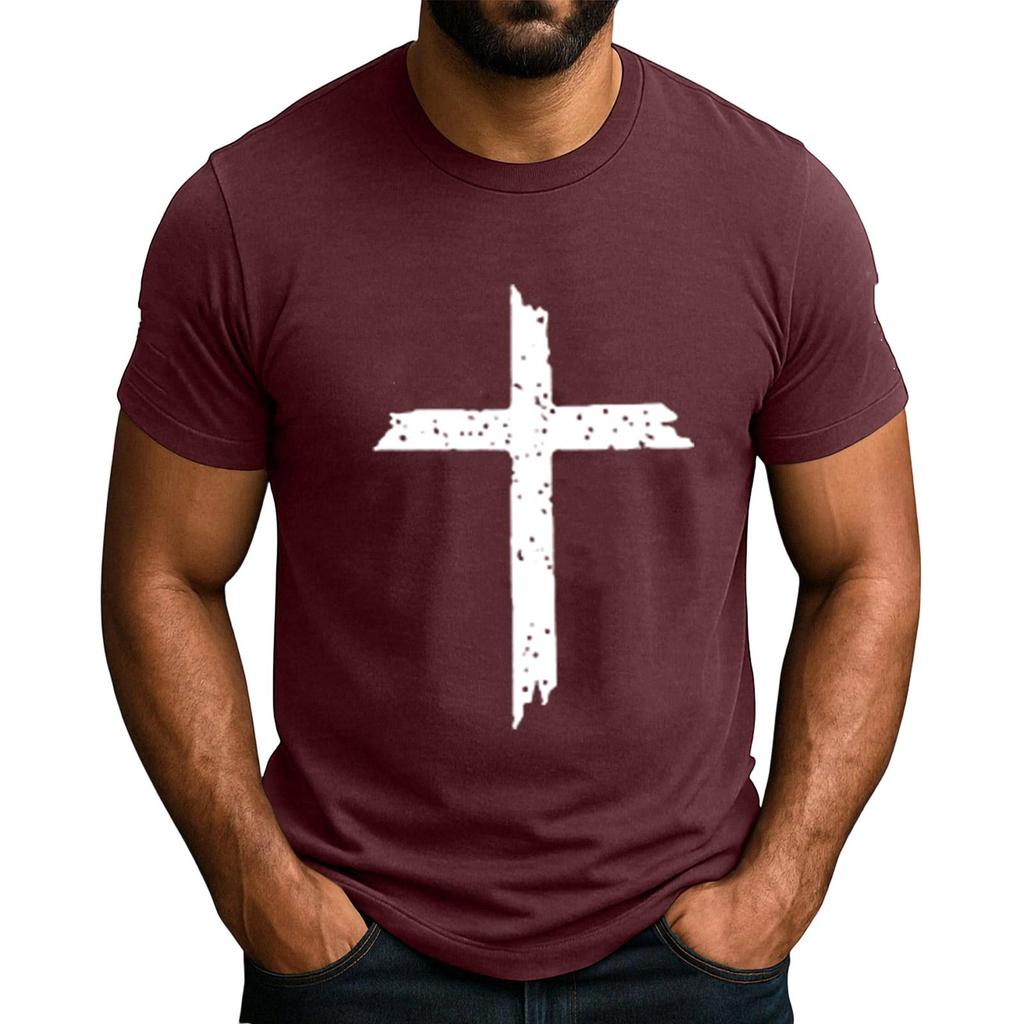 Beliebtes Herren T-Shirt mit Aufdruck, Rundhals, Kurzarm