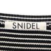 SNIDEL Border Pattern Long Sleeve Puff Sleeve Waffle Knit F Black Women Used
