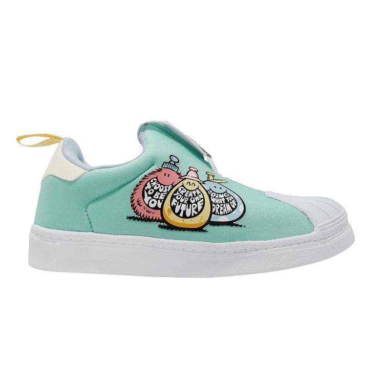 Adidas Kevin Lyons x Superstar 360 Little Kid Create Your Own Future Kids Sneakers Blue Radiant-Aqua Cloud-White H02737