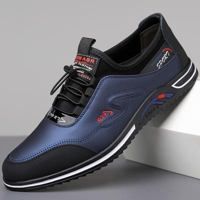Chaussures de Course pour Homme Printemps Mode Baskets Cuir Chaussures Décontractées pour Homme Confortables Faciles à Enfiler Ballerines Plates pour Homme Nouvelles Chaussures de Sport pour Homme pour la Marche
