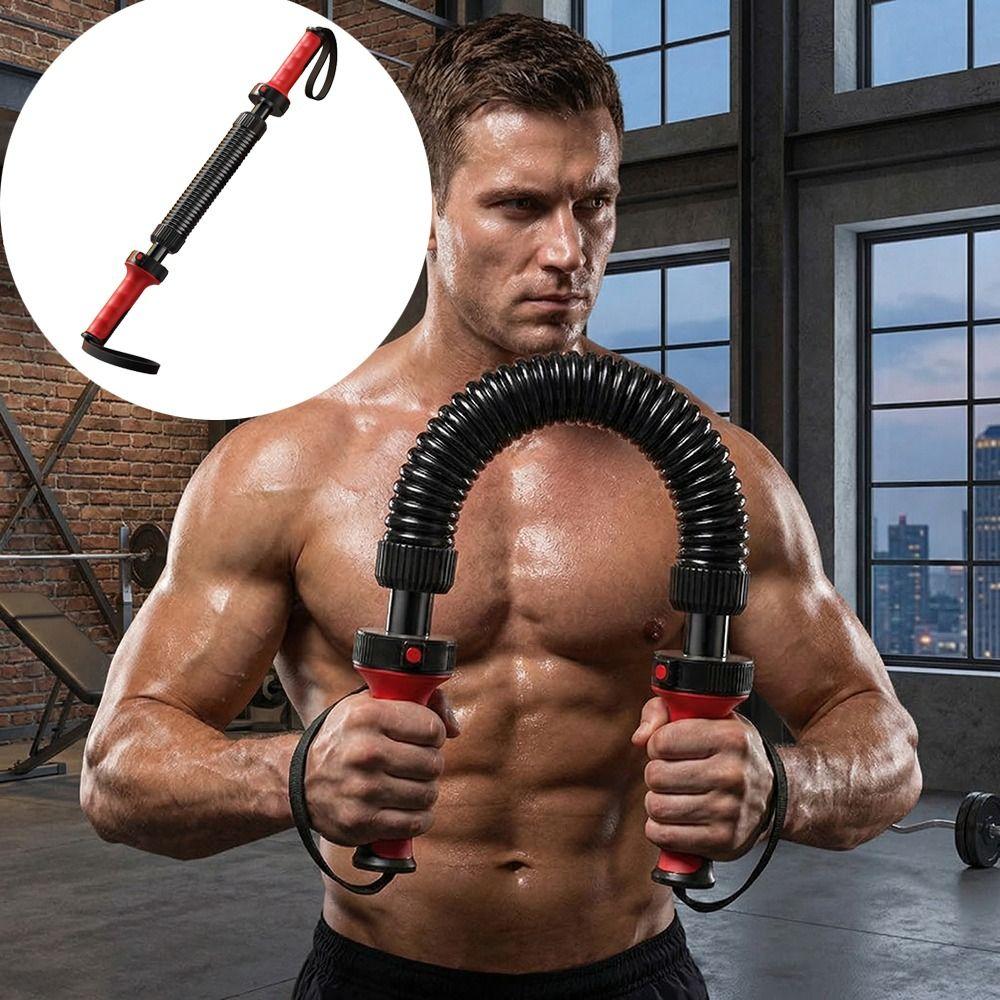 Adjustable Spring Strength Training Equipment Ergonomic Fitness Power Twister Bar Muscle Fitness