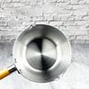Milk Warmer Pot Prevent Sticking Flat Bottom Even Heating Aluminium Butter Warmer Pan Milk Saucepan with Wood Handle