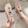 Fashion Ipomoea Women Sandals 2025 Summer Flat Shoes Female Bohemian Flip Flops Ladies Vacation Beach Sandales Girls Street Footwear