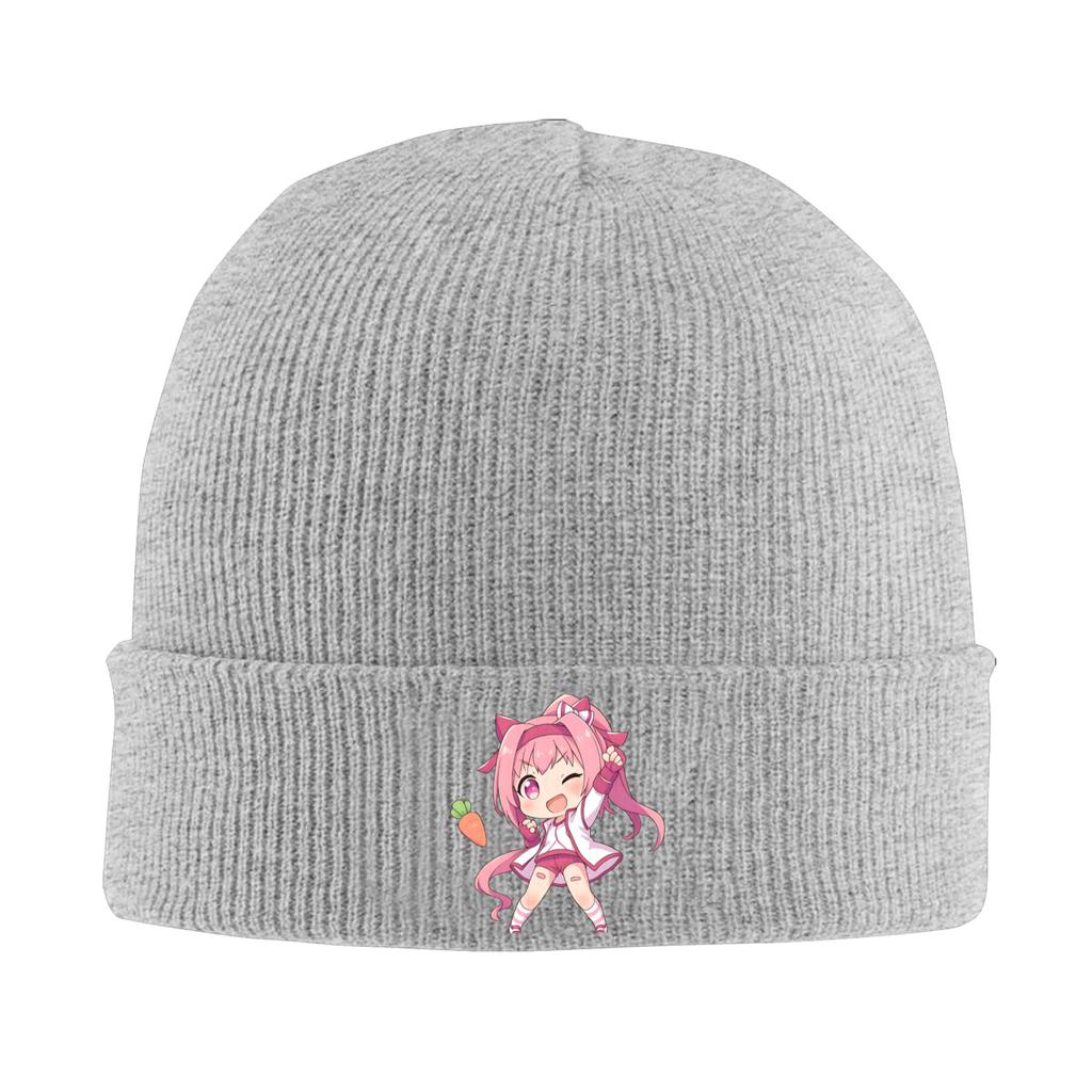 Haru Urara Chibi Knitted Hat  Beanie Hats Kpop Elastic Adult Unisex Bonnet Hats Autumn Custom Retro Caps Gift Idea