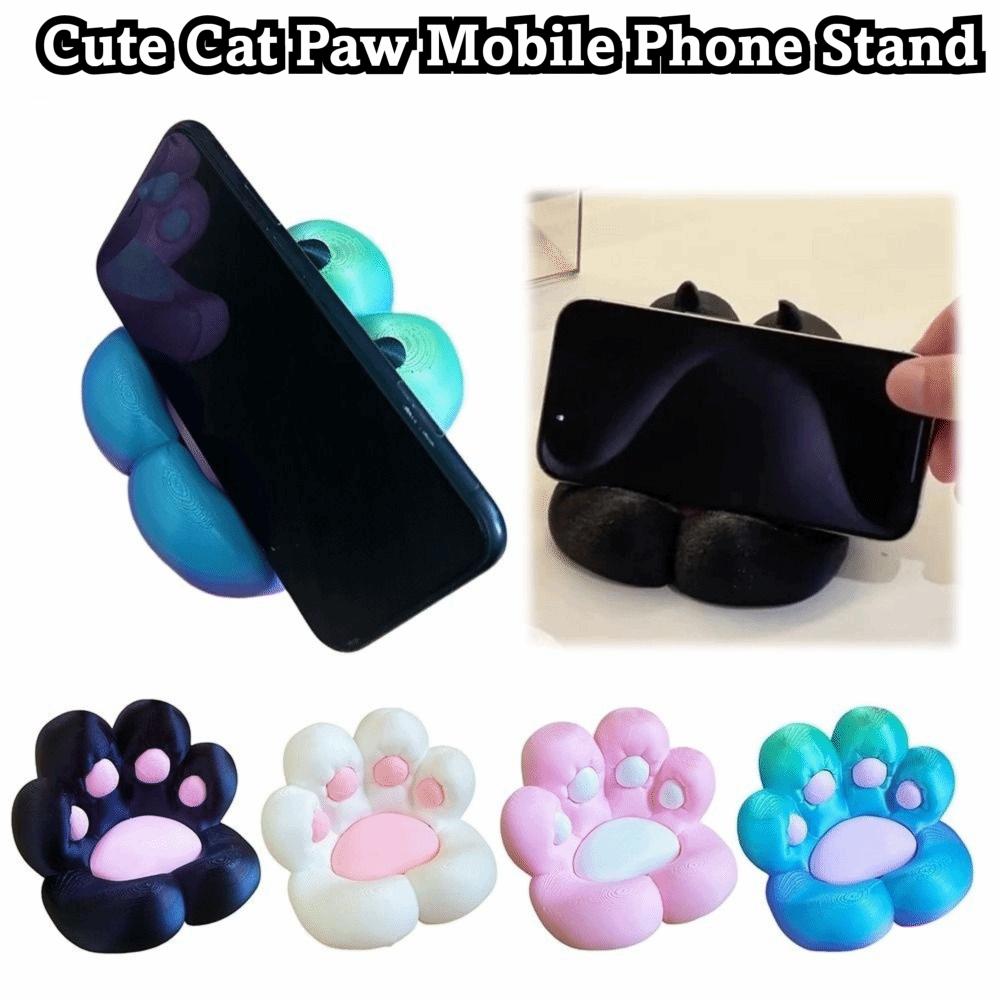 3D Printing Cat Paw Pad Phone Holder Desktop Decor Cell Phone Stand Holder  for Desktop Organizers