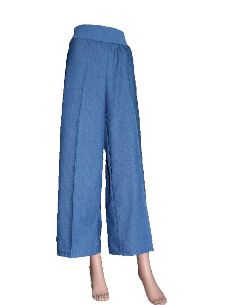 Damen Übergröße Weitbeinige Denim Freizeithose - Erhältlich in dünner Ausführung und langer Länge