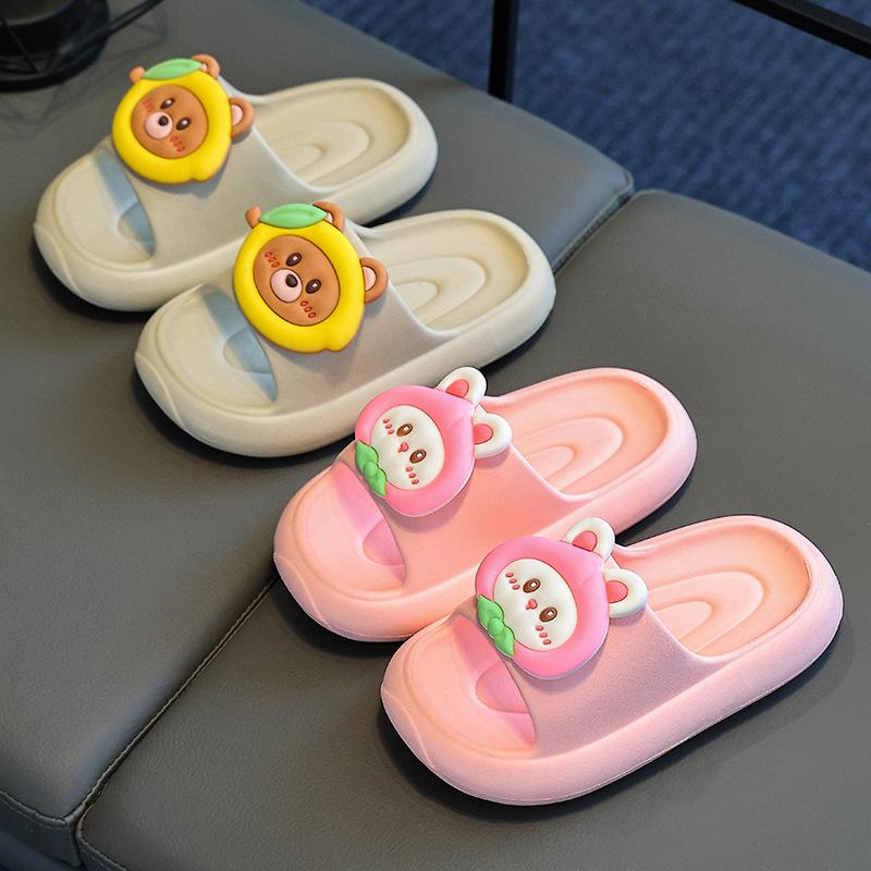 Kids EVA Slippers Soft Non Slip Cartoon Cute Indoor Summer Sandals For Boys And Girls Lightweight Home Shoes