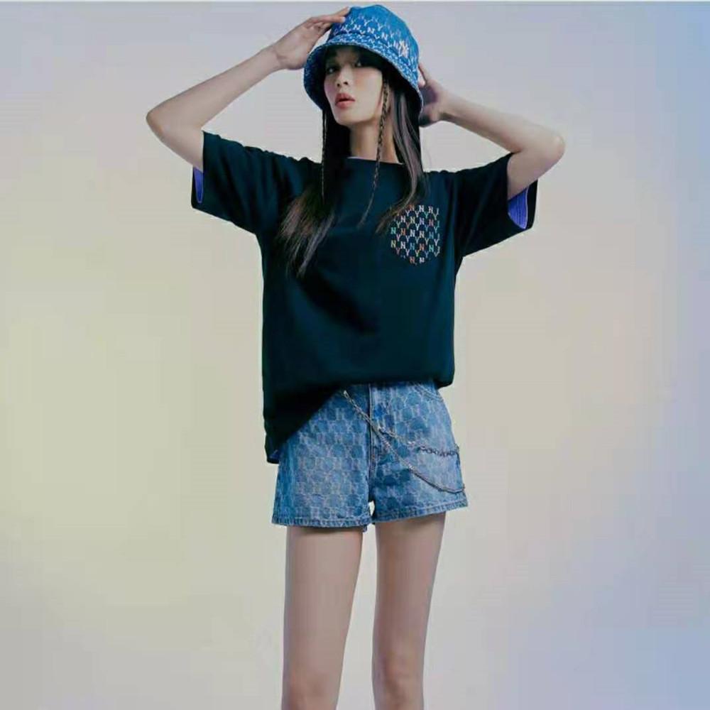 New MLB Old Flower T Shirts Unisex Black 31TSM3131-50L