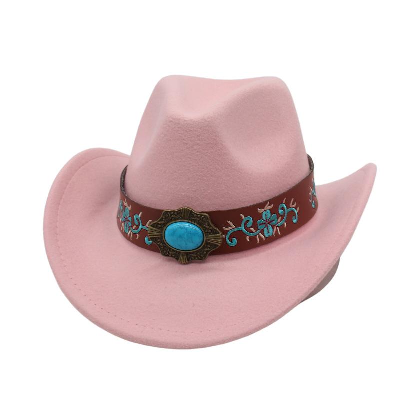 Felt Hat Outdoor Vintage Jazz Hat Vacation Travel British West Cowboy Hat