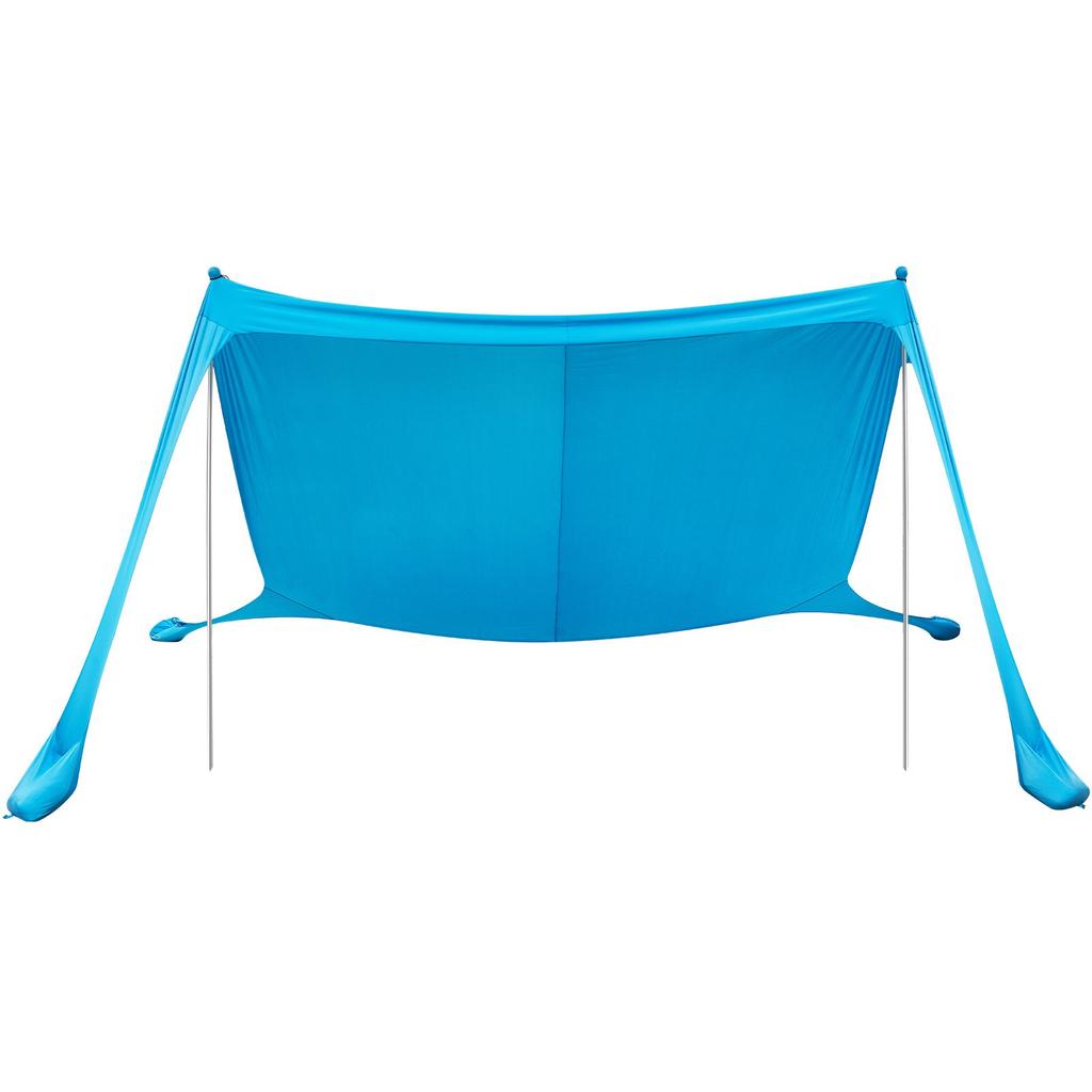 VEVOR Beach Tent Sun Shelter, UPF50+ Sun Protection, 2 M Tall, 3.4 X 3.4 M, Easy Pop Up Beach Canopy with Sandbags, Stability Poles, Sand Shovels