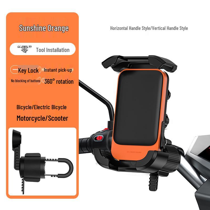 Electric Vehicle & Motorcycle Phone Holder with Battery for Navigation