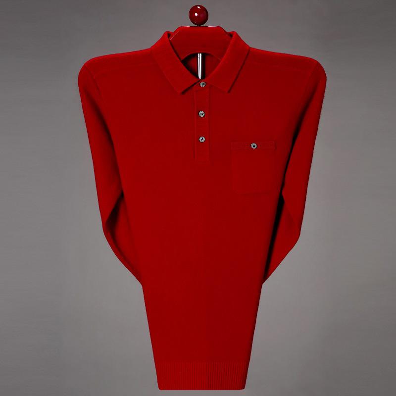 

Men s Thick Warm Wool Lapel Sweater - Winter Knit Base Layer for Middle-aged Men X-Large