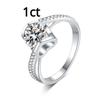D Color 2ct Moissanite Women's Ring Sterling Silver Pt950 Platinum Angel Kiss Ring Engagement Diamond Ring Wedding Ring Gift for Girlfriend
