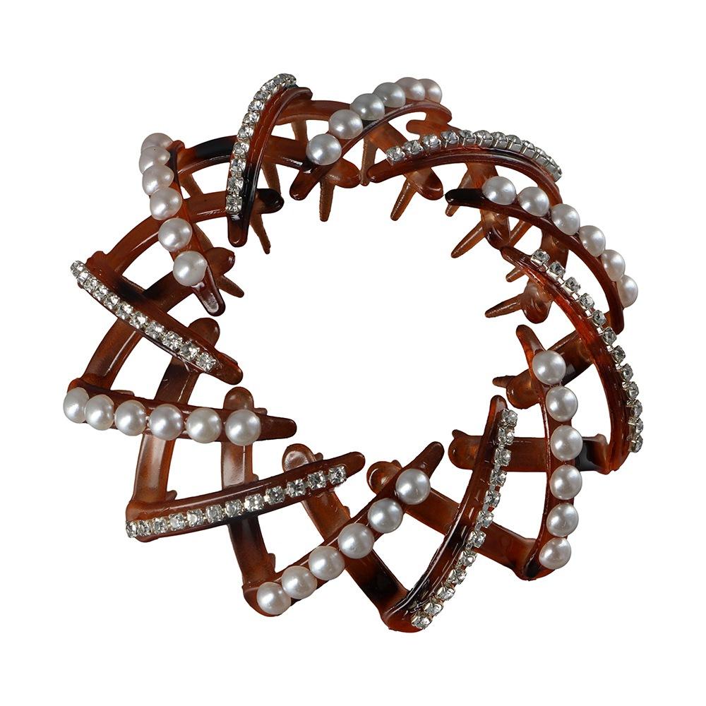 Headdress Hair Fixed Girls Hair Grab Clip Bird Nest Bun Maker Women Ponytail Buckle Pearl Hair Ring Korean Style Hair Claw