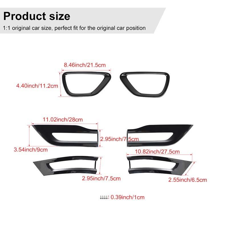 Car Front Fog Light Decoration Taillight Accessories Decorative Stickers For Jeep Grand Cherokee 2014-2017 Car Exterior Accessories, ABS Plastic