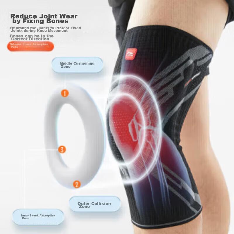 Li-Ning Knee Brace for Warmth, Arthritis, Meniscus Injury, Effusion Repair, Patella Fixation, Breathable Ligament Injury Support