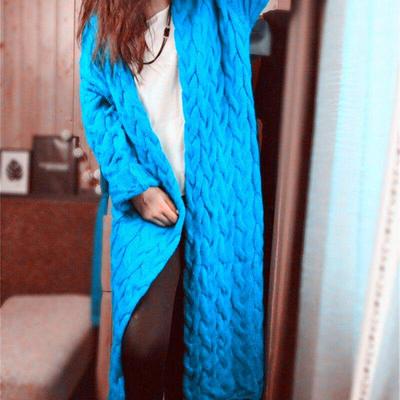 Otoño Invierno suéter de punto para mujer cárdigan largo trenzado vestido femenino cárdigan de punto abierto abrigo mujer