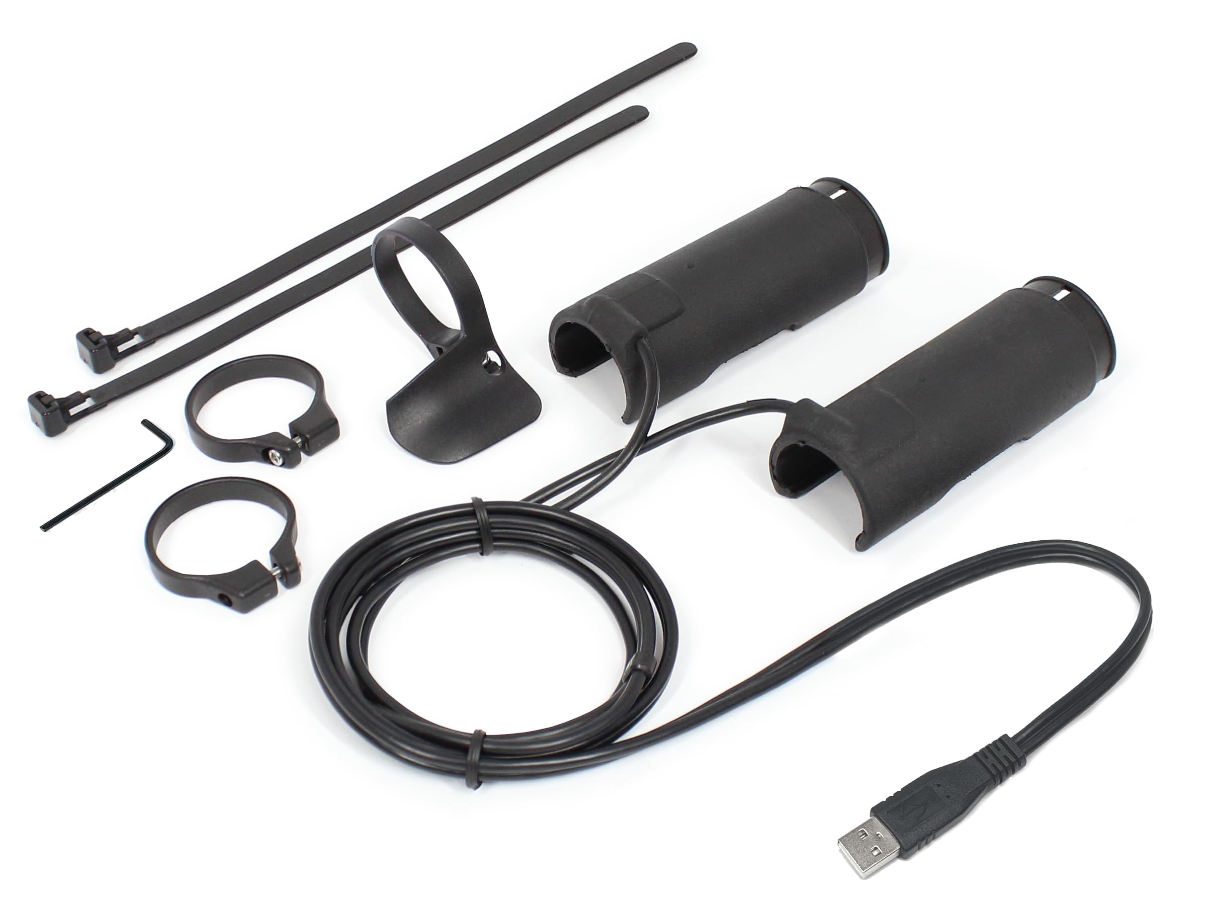 

OPMID Clip Grip Heater 2 USB 10W for Generic USB Chargers with 5V or Higher L1204 Type-A Fixed, Type-A 2.1A Output, чёрный