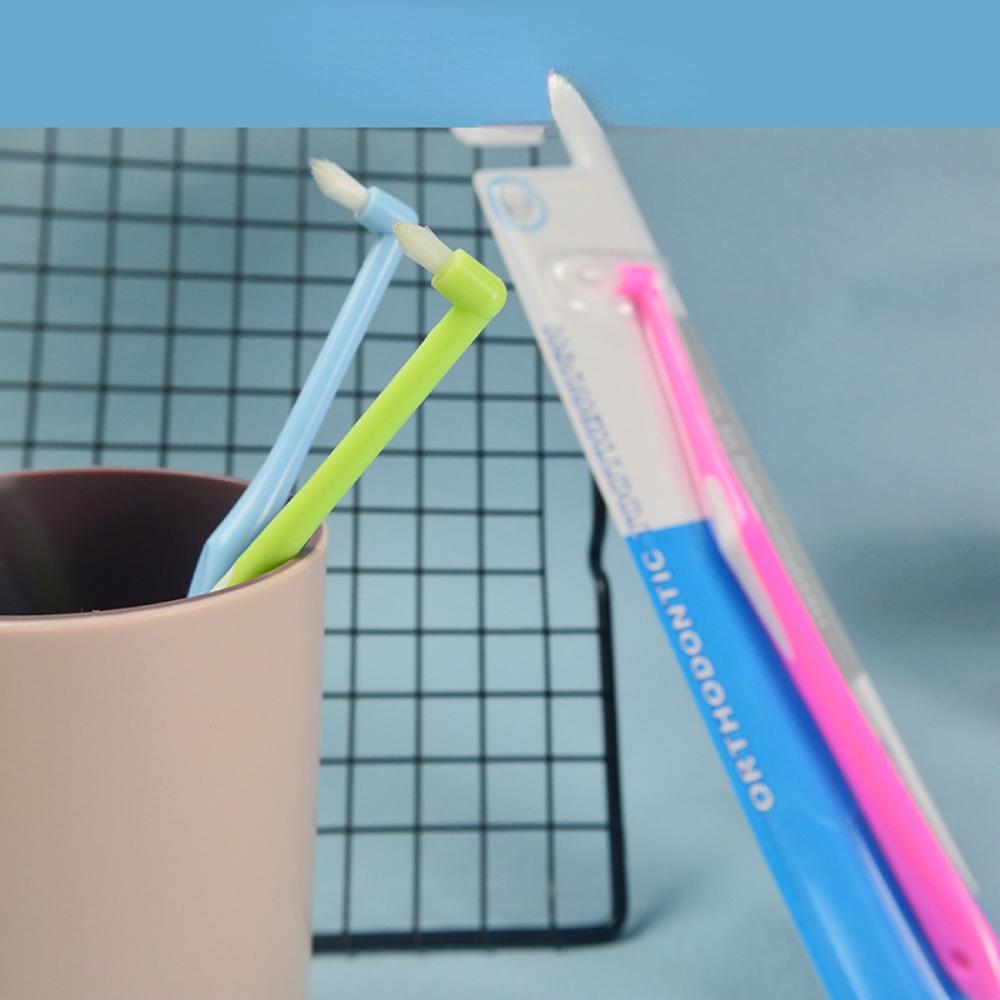 Periuta ortodontica interdentara cu o singura fascia moale pentru curatare periuta de dinti Instrument de ingrijire orala Cap mic Implant de par moale Adult