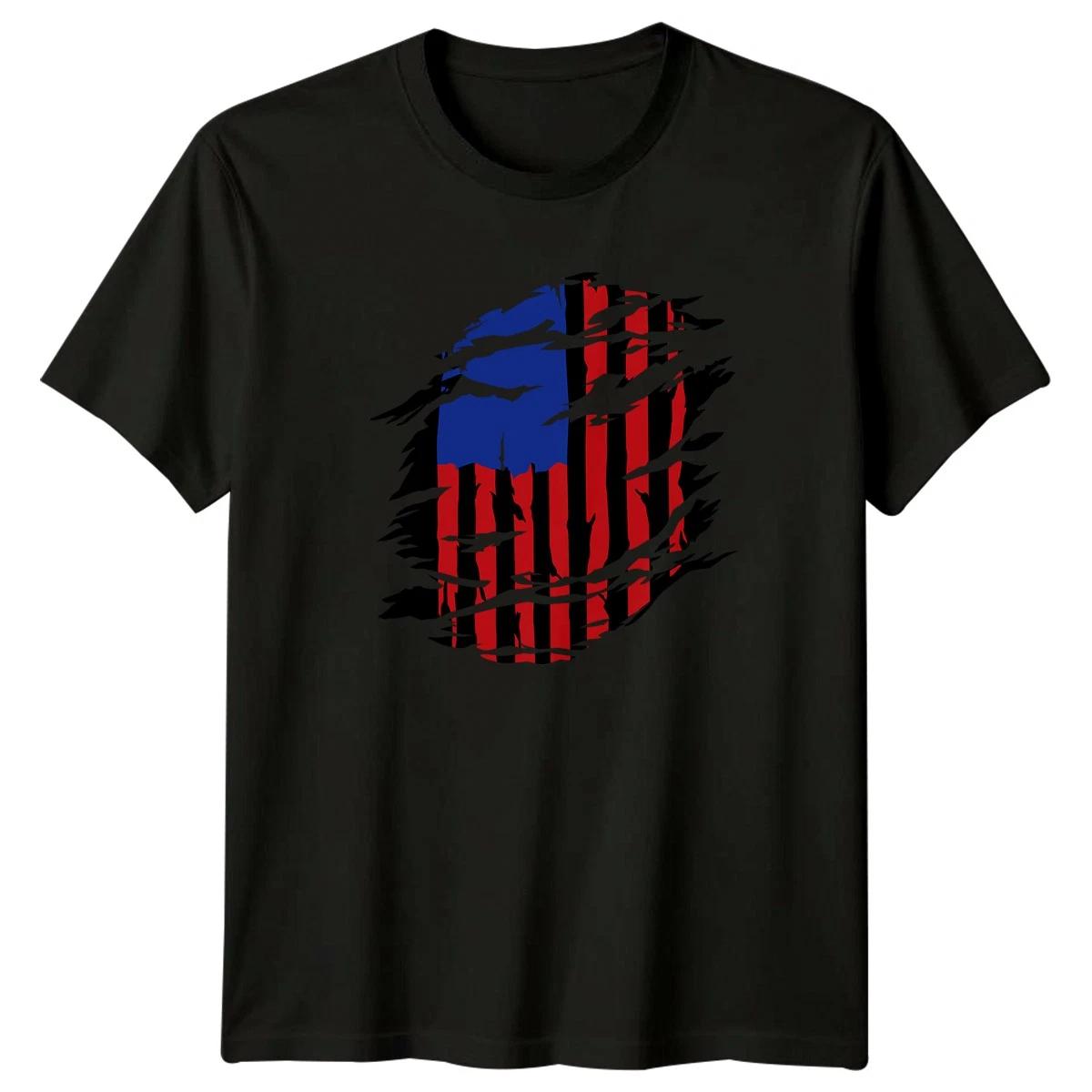 Distressed Flag Patriotism Graphic Mens T-Shirt Womens Tee Unisex Top XXXXL