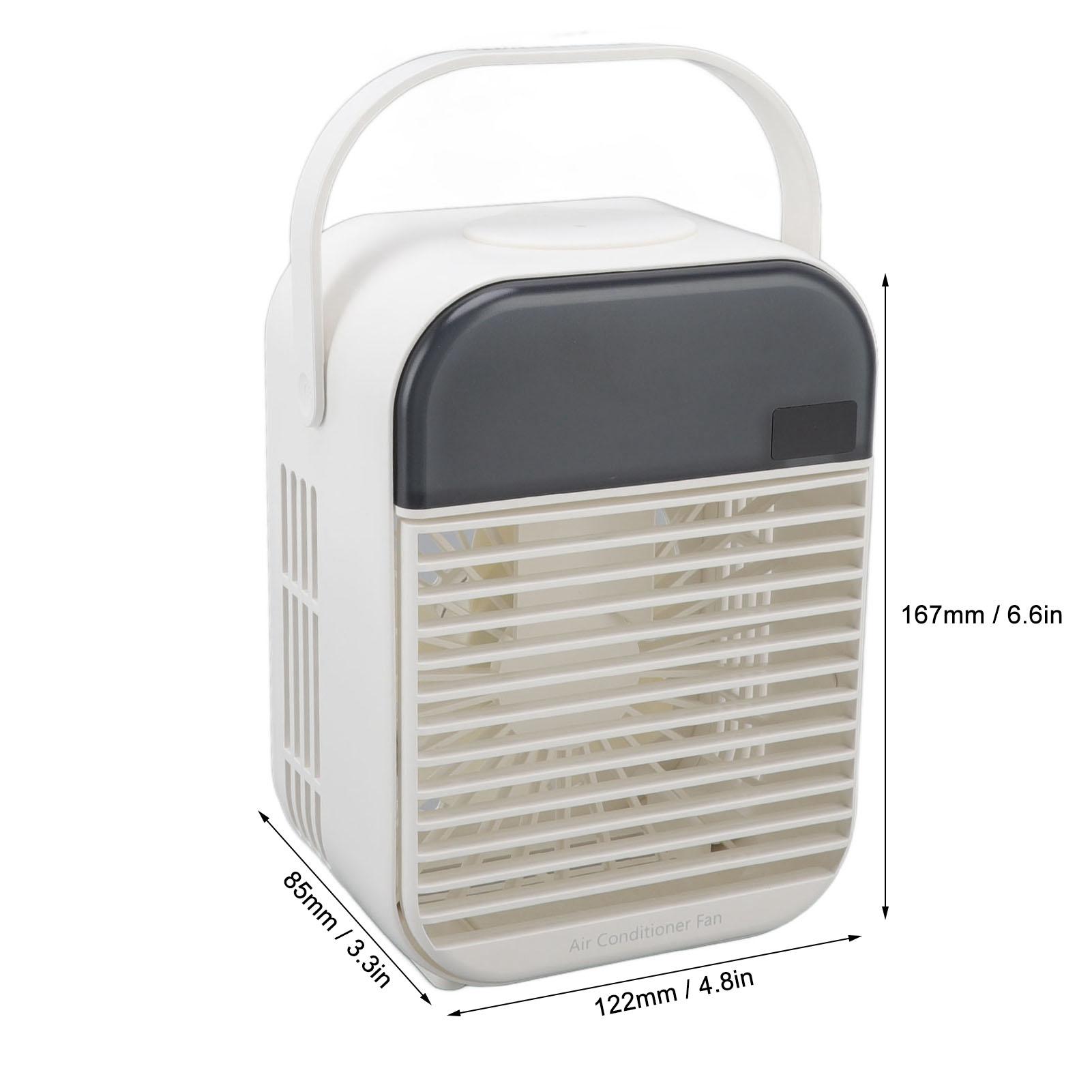Portable Conditioner Fan 3 Wind Speed Efficient Misting Low Noise USB Conditioner Cooling Fan with Night Light