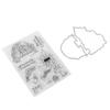 Clear Stamp Unique Shape Decorative Transparent Template with Cutting Die for DIY Scrapbook Crafts