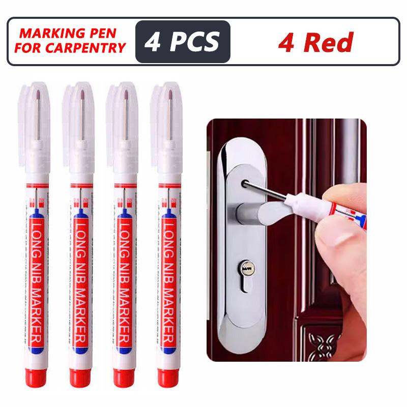 20mm Deep Hole Long Nib Head Markers For Metal Perforating Pen Waterproof Bathroom Woodworking Decoration Multi-Purpose