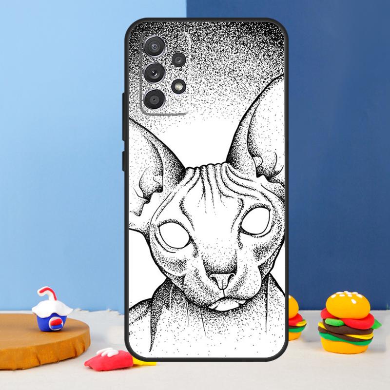 Sphinx Cat Case For Samsung Galaxy A35 A55 A32 A12 A22 A52 A06 A54 A34 A14 A56 A36 A26 A16 A13 A53 A15