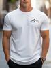 Mens Summer 100 Cotton Fashionable Casual Sports Mountain Pattern Printed Round Neck Short Sleeved Tshirt Round neckTshirt