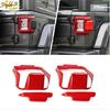 Red For 2018- Jeep Wrangler JL ABS Rear Tail Light Lamp Cover Trim Decor New