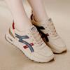 Large Size Leather Sneakers Women's Running Shoes Spring 2025 New Fashion Casual Versatile Dad Single Shoes Women