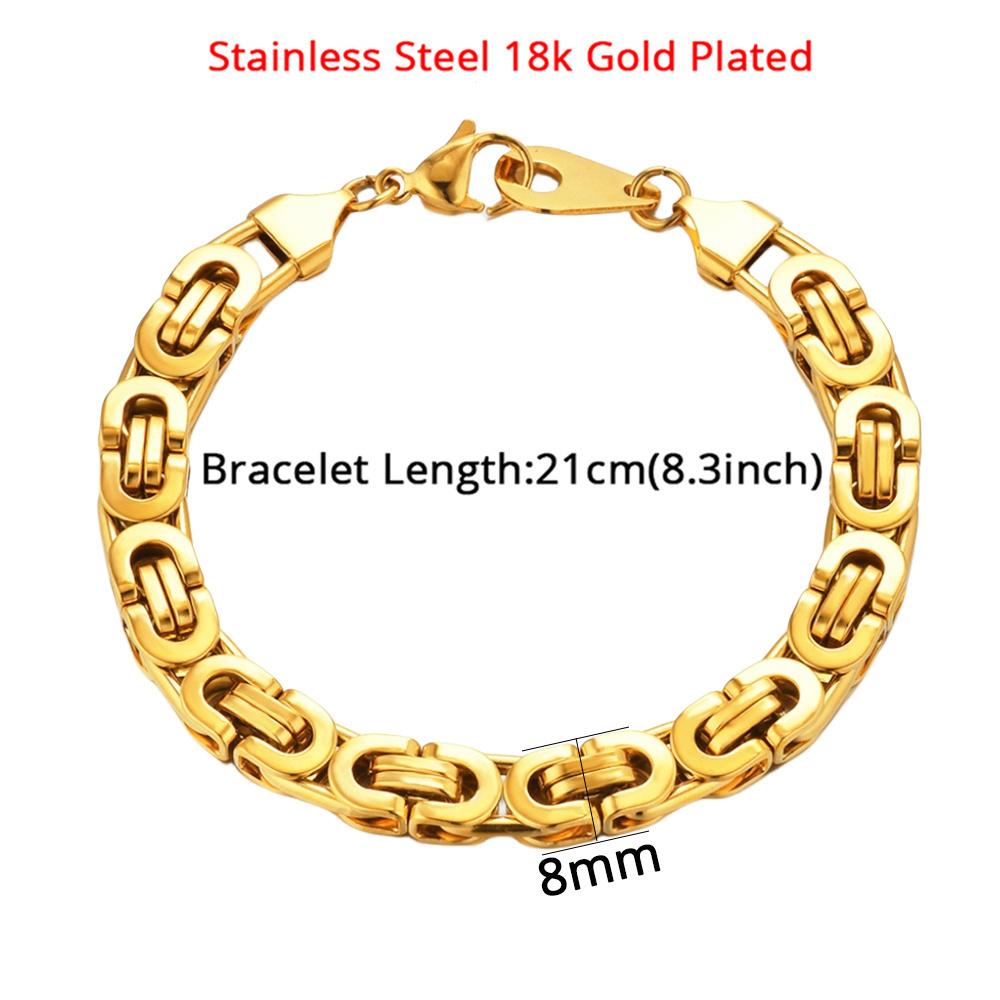 Newest 316L Stainless Steel Bracelet Men Women Wholelsale Wristband 4mm Gold Color Male Hand Chain Link Bracelet Hip Hop Jewelry