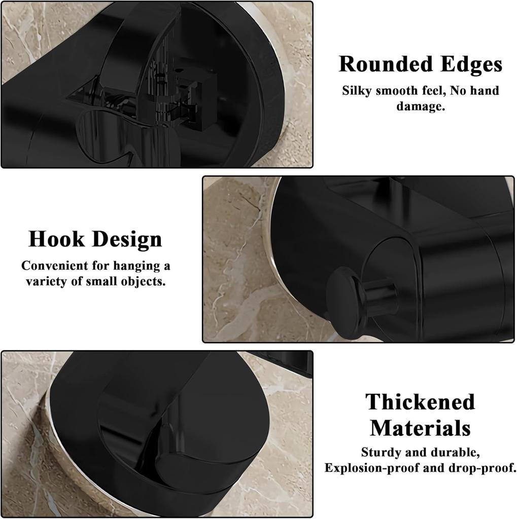 Suction Cup Shower Bracket Punch-free Removable Adjustable Shower Head Bracket Strong Load-bearing Bathroom Shower Base Bracket