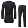 Men's  2 Piece Set Long Sleeve Pants Dashiki Outfit Traditional Suit
