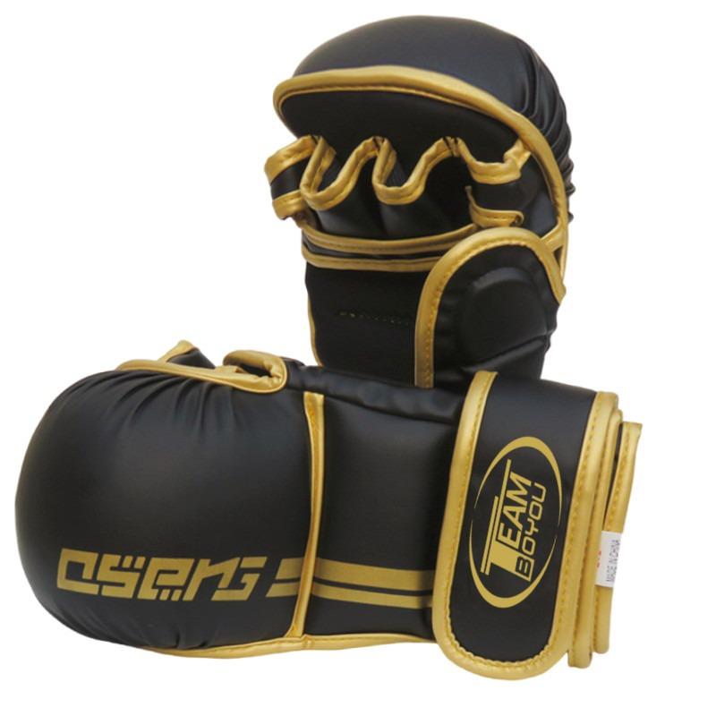 Professional MMA Boxing Gloves Half Finger Sandbag Karate Muay Thai Training Gloves PU Adult Kids Thickened Boxing Equipment