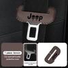 1/2pcs Car Leather Safety Belt Buckle Plug Protective Covers Interior Accessories For Jeep Grand Cherokee Patriot Renegade AMP1