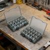 Heavy Duty Plastic Storage Box Container Case With Removable Dividers For Small Tool Bolts Screws And Parts Organization