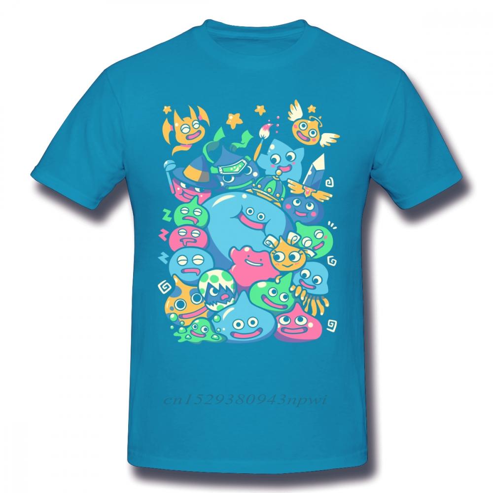 Dragon Quest T Shirt Slime Party TShirt Funny Beach Tee Shirt 100 Cotton Printed Unisex Short Sleeves Oversize Tshirt