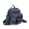 Schoolbag American denim backpack locomotive bag 1011 new niche design multi-pocket simple schoolbag women