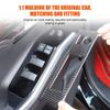 Soft Carbon Fiber Car Inner Door Glass Lifting Frame Panel Trim Sticker For Toyota Highlander -2026 Car Accessories
